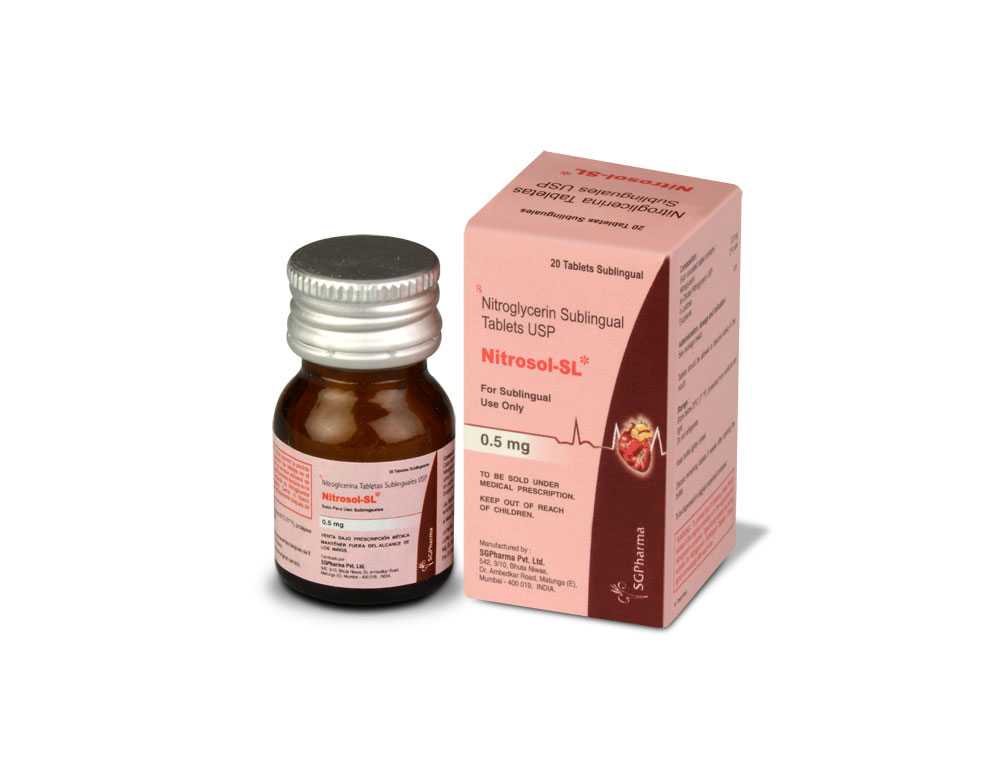 NITROSOLSL Nitroglycerin Sublingual Tablets USP » SGPharma