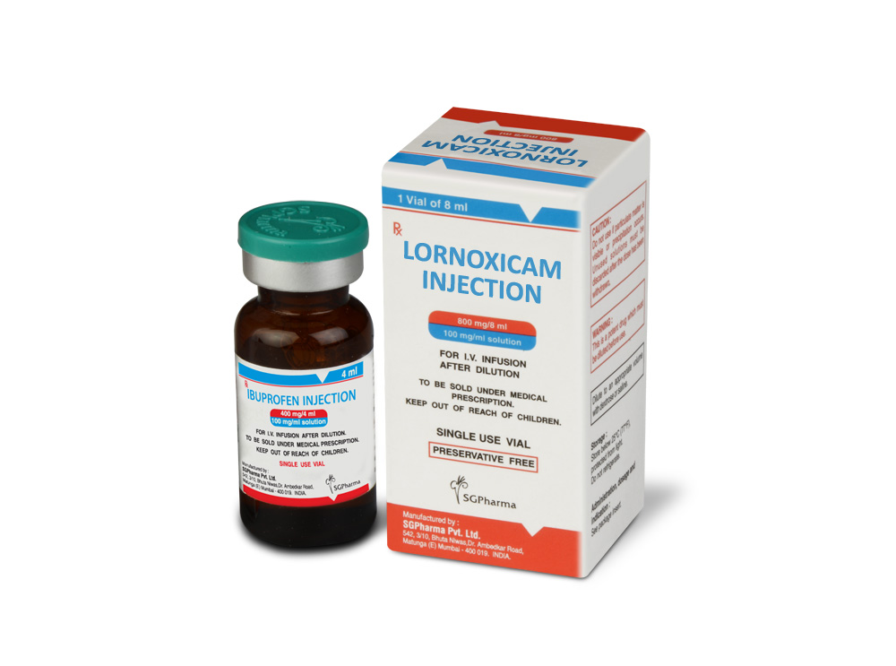 Lornoxicam for Injection (INN) » SGPharma