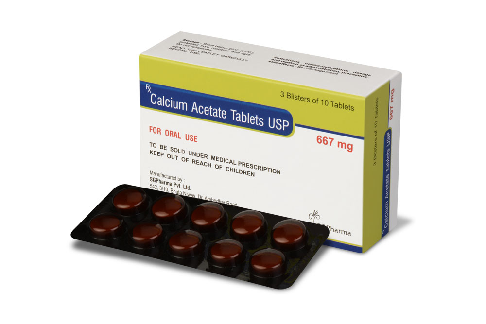 Calcium Acetate Tablets USP » SGPharma